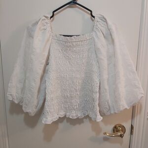 Maeve by Anthropologie white blouse, size small (S)